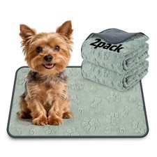 LOOBANI Washable Pee Pads for Dogs: 2 18"x24" Pack of 2 , Green Dog Element