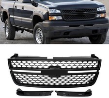 Matte Black Front Bumper Grille Fit For 2003-2007 Chevrolet Silverado 1500 2500