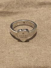 Gucci Ring Silver Heart Size 14