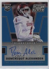 2016 Panini Prizm Collegiate Draft Picks Blue Dominique Alexander #215 Auto 3nn
