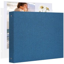 Large Scrapbook Album with 30 Sheets Plastic Sleeves and Scrap Book Paper 12x...
