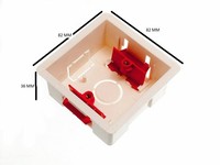 Moulded Pattress Hollow Wall Back Box Single 1 Gang 35mm Pack Of 50 Moulded Pattress Hollow Wall Back Box Single 1 Gang 35mm Pack Of 50