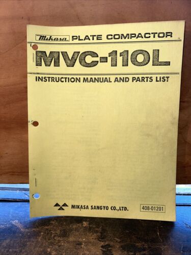 Compattatore piastre Mikasa MVC-110L (manuale istruzioni e lista ricambi)
