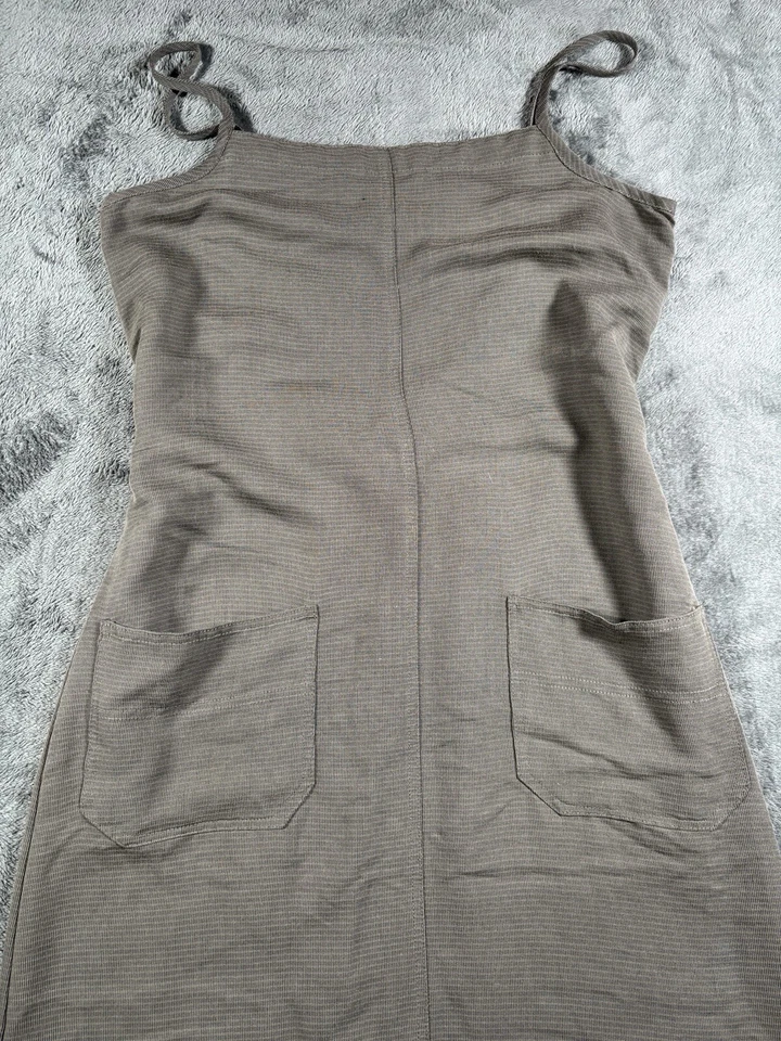 Vestido Grunge Vintage Años 90 Mediano Monica Punk Gótico Básico Lazo Trasero Bolsillo Frontal Foto 2 de 4