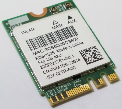 Dell OEM VM1D6 Killer 1535 Atheros QCNFA364A 802.11ac Bluetooth NGFF