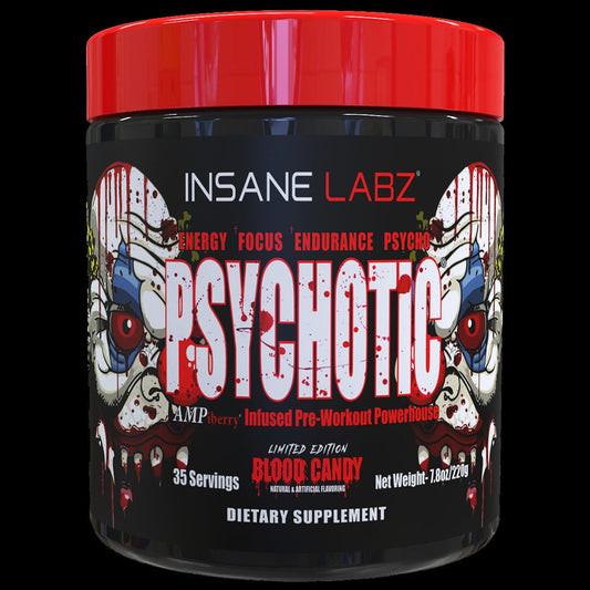 INSANE LABZ PSYCH-O-TIC Pre-Workout Powerhouse Energy Focus Endurance 35 Serving