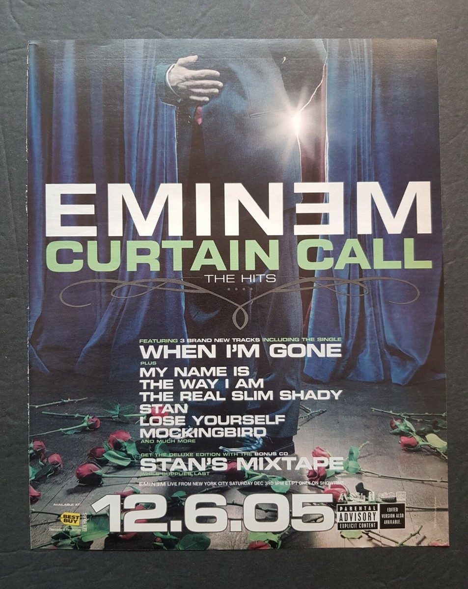 Eminem Curtain Call Promo Print Advertisement Vintage 2005