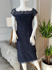 Monsoon Women's Dress Size UK 10 Navy Blue Lace NEW Wedding Party Occassion