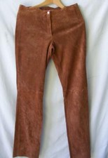 Wilson Maxima Leather Suede Pants 4 Motorcycle Western Scalloped NEW 129