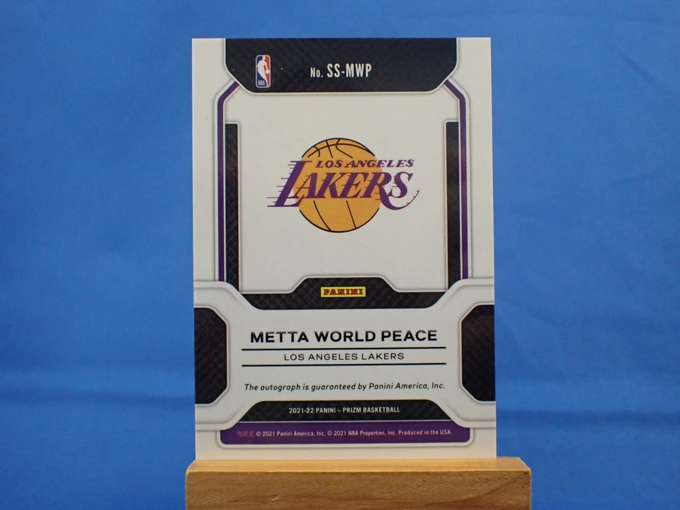 Metta World Peace Prizm 2021-22 Sensational Signatures Autograph Auto SS-MWP - Image 2 of 2