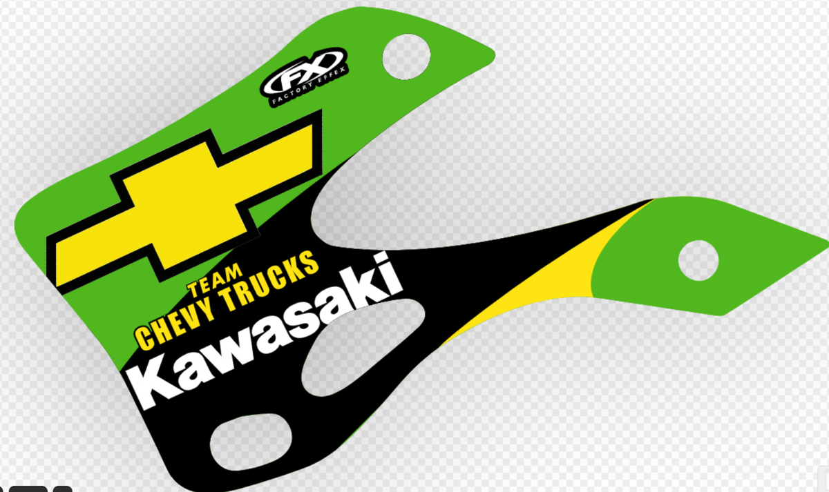 KAWASAKI KX250 2001 Ricky Carmichael Team CHEVY TRUCKS Kawasaki