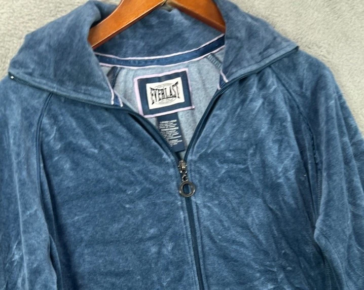Chaqueta deportiva de terciopelo EVERLAST Boxing Equipment 90 para mujer grande azul denim brezo Foto 2 de 4
