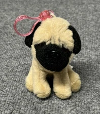 Russ Berrie Pug Puppy Dog Plush Keychain Stuffed Animal