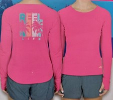 Women's LARGE Reel Life SUN WATER Series Defender Long Sleeve UV Tee Shirt