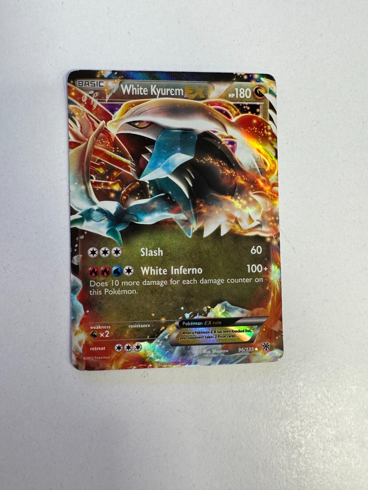 White Kyurem EX 96/135 Plasma Storm Holo