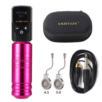 RCA Tattoo Maschine Wireless Battery Rotary Pen Kit Motor Stroke 4,0-4,5-5.0mm