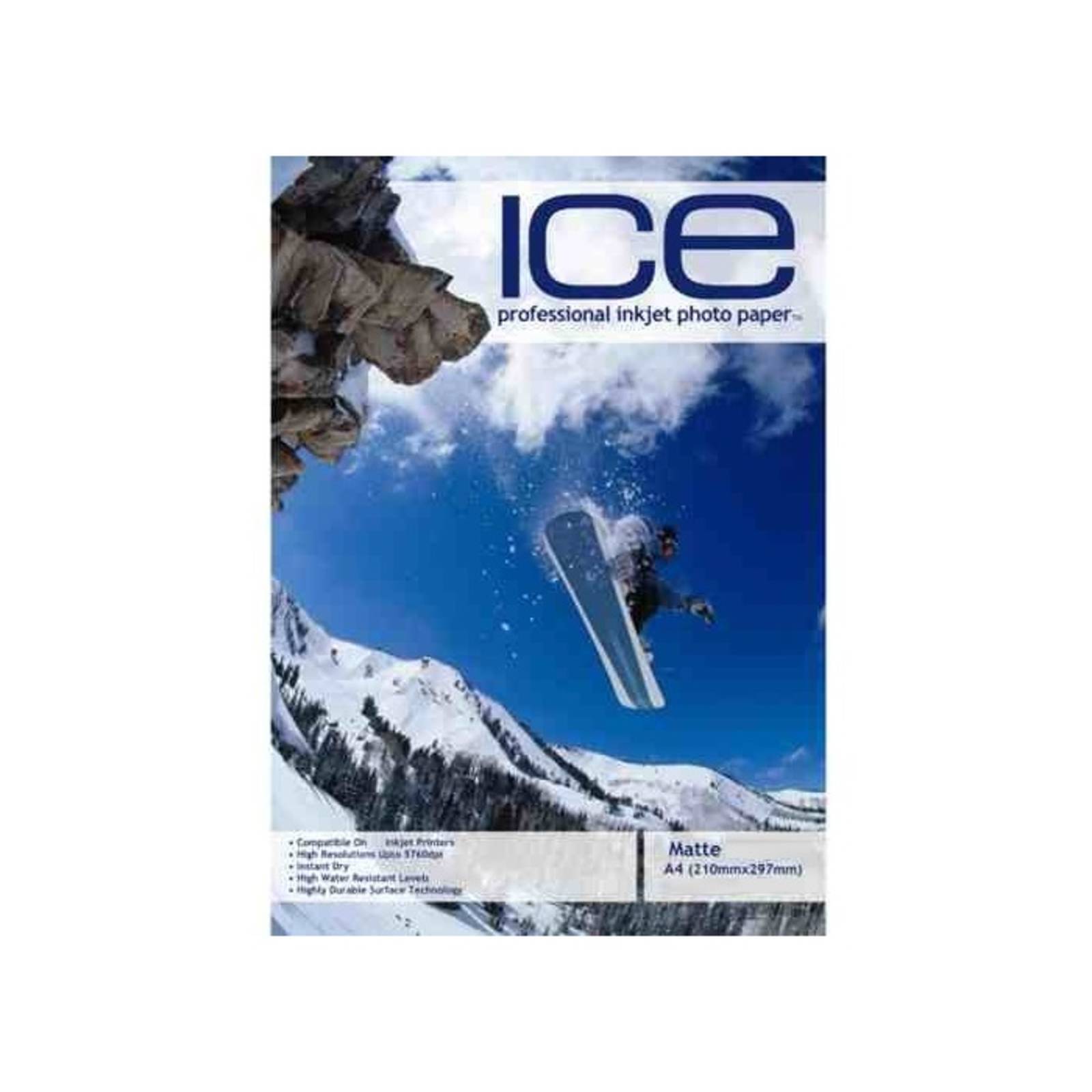 Ice Duo Matte Coated A4 Pro Very Thick Inkjet Photo Paper/Card 300gsm - 50Pk