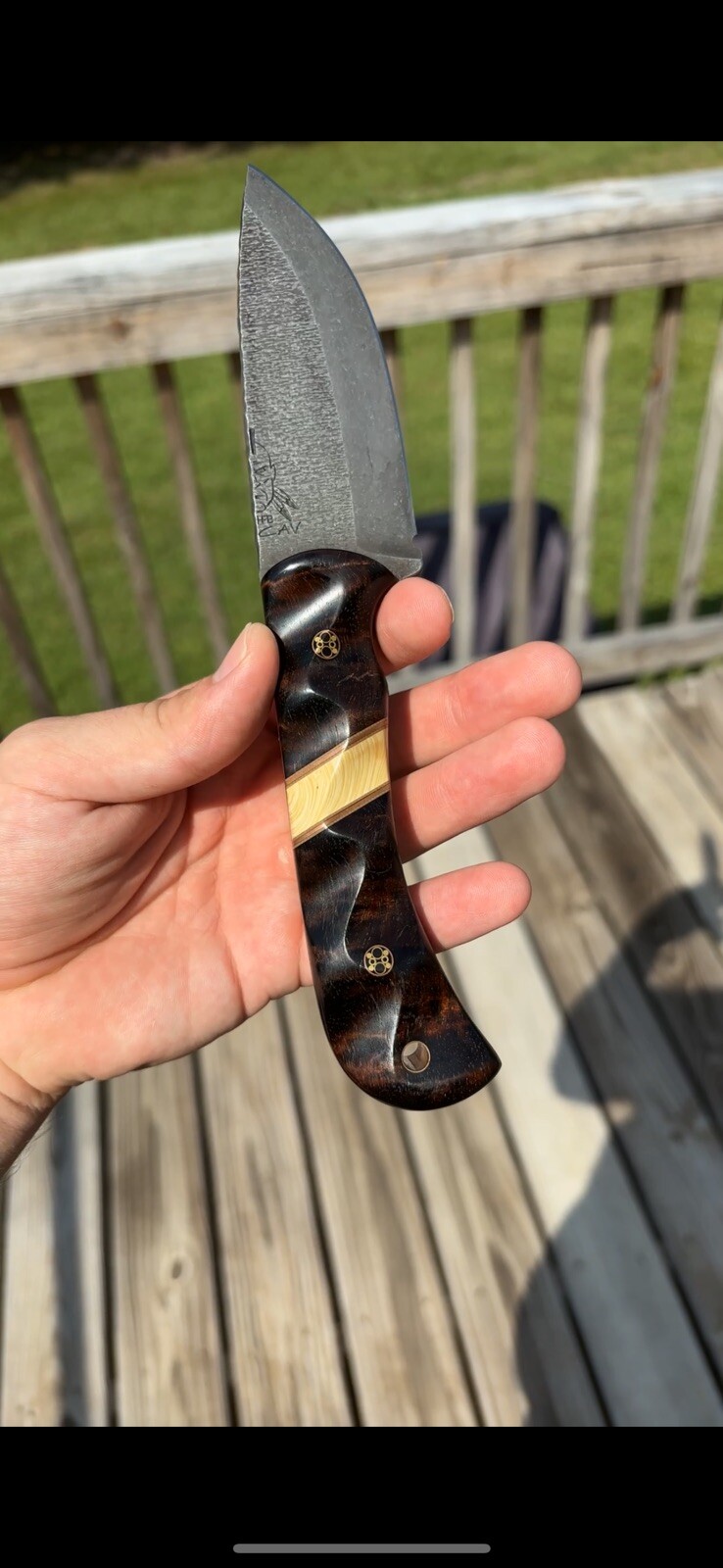 Half Face Blades Koa And Resin Cav With Kydex eBay