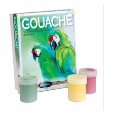 RICHESON 12x40ml Vibrant Opaque Gouache Paint Set Art Craft Kit Artists Painting
