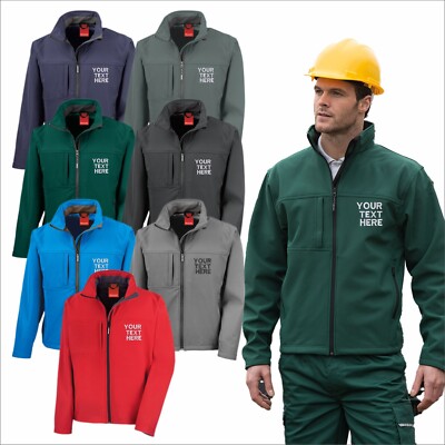 Result Personalisierte Herren Wunschtext Softshell Jacke Sport Arbeitskleidung Oberteil S-4XL