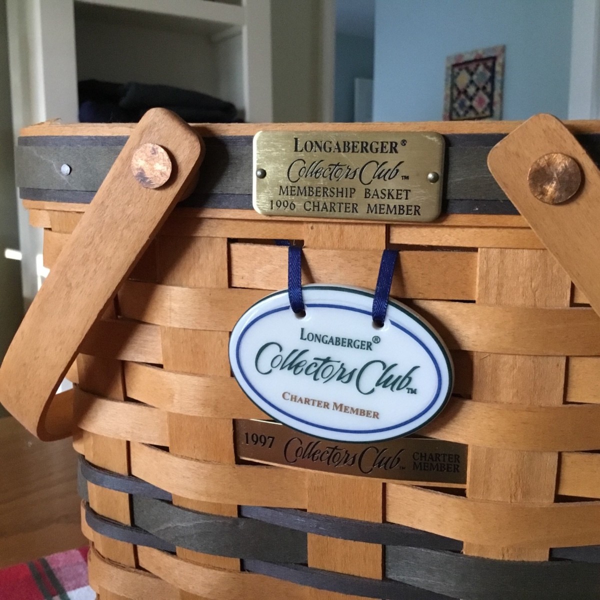 Longaberger Collectors Club Membership Basket 1996 Charter