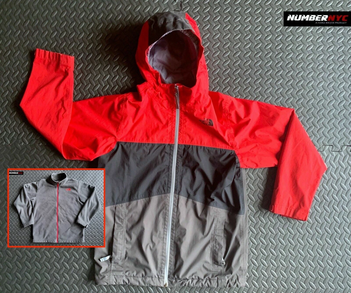 Grey and red north face jacket cheap