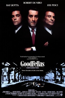 1990 GoodFellas Movie Poster Print 11X17 Ray Liotta Robert Deniro Joe Pesci  