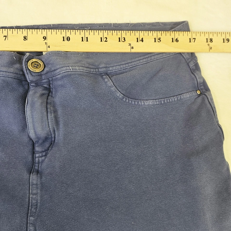 Fresh Produce Women Pants Size XL W34 L26 Blue Casual Stretch Flawed Made USA - Image 3 of 4