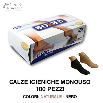 Calze monouso usa e getta igieniche per negozio calzature prova scarpe