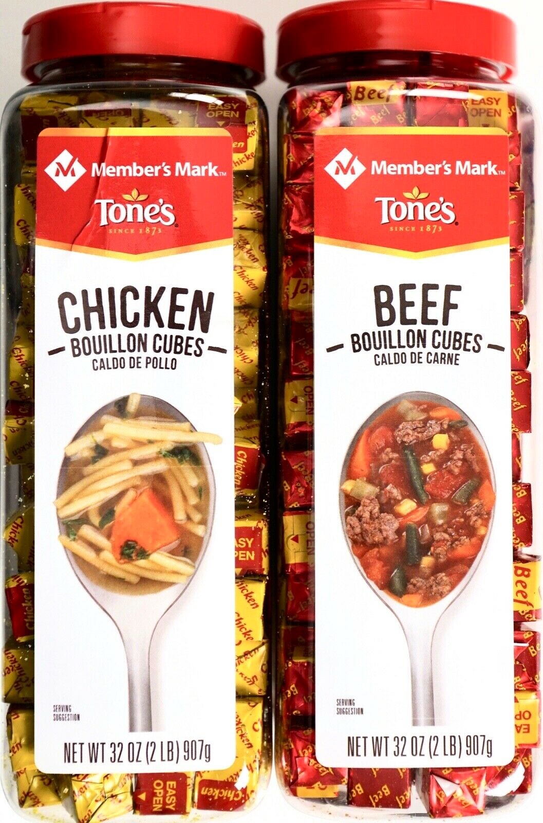 Member's Mark Tone's Chicken or Beef Bouillon Cubes Easy Open, 32