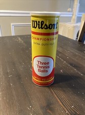 VINTAGE Wilson Championship Tennis Balls Optic Yellow SEALED NEW Heavy Duty Felt