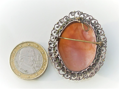 Broche Camée Avec Strass Pour Femme - Jolie, En Très Bon état D'occasion