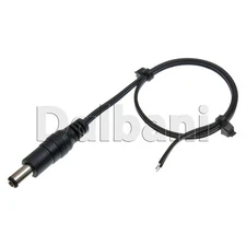 DC Power Connector DC Plug to Dual Wire Cable for Security Camera 10in Black
