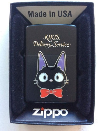 ZIPPO Oil Lighter Kiki's Delivery Service Jiji Metal Ver. Black Studio Ghibli