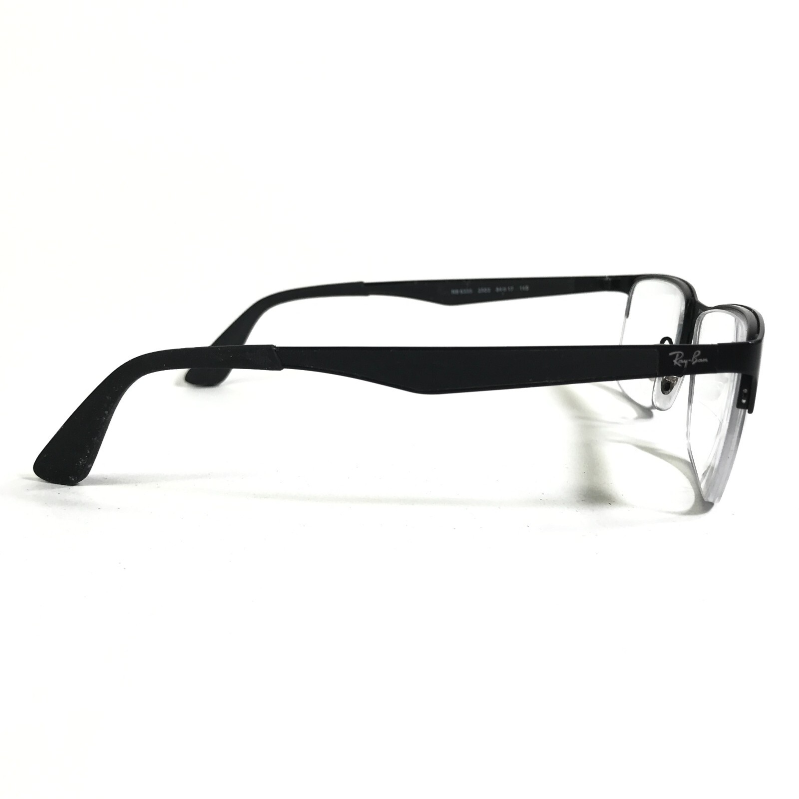 RayBan Eyeglasses Frames RB6335 2503 Black Rectangular Half Rim 5417