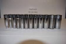 Snap-On 12 pc 1/2" Drive 12-Point SAE Flank Drive® Xtra Deep Sockets