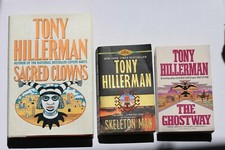 Lot of 3 by Tony Hillerman SACRED CLOWNS First Ed. + SKELETON MAN & THE GHOSTWAY
