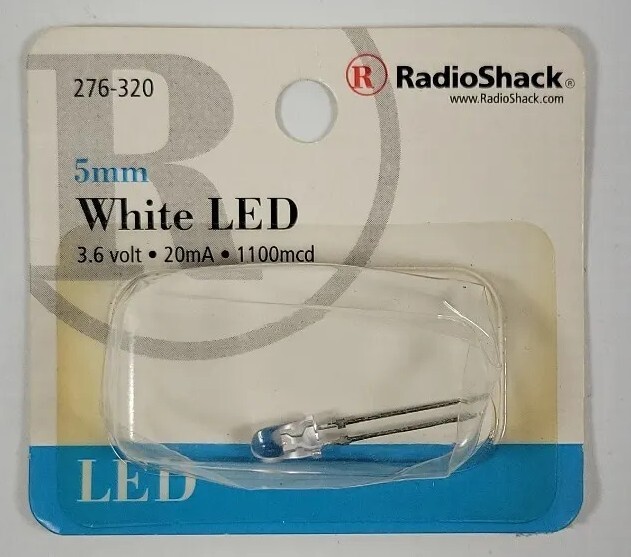 RadioShack 5mm White LED 2760320 Pkg 1 for sale online eBay