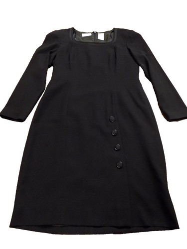 Liz Claiborne Dress Women's 8 Black Lace with Tan Lining Knee Length 3/4  Sleeves | eBay