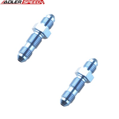 US SHIP 2PCS AN3 3AN to AN3 Male Straight Fuel Oil Bulkhead Fitting Adpater Blue