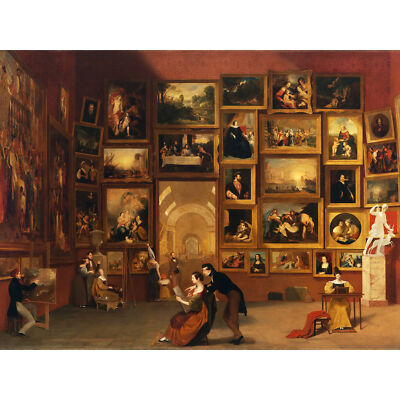 Morse Gallery Louvre Paris Gemälde großer Wandkunstdruck 18 x 24 Zoll