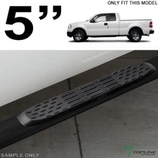 Topline For 2004-2008 Ford F150 Super/Extended 5" Oval Side Step Nerf Bars - Blk