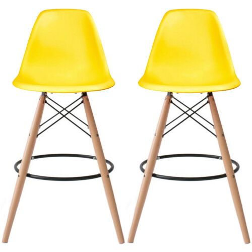 Set of 2 Modern Contemporary Bar Stools Height Pub Chairs Eiffel Metal Dowel Leg - Picture 63 of 64