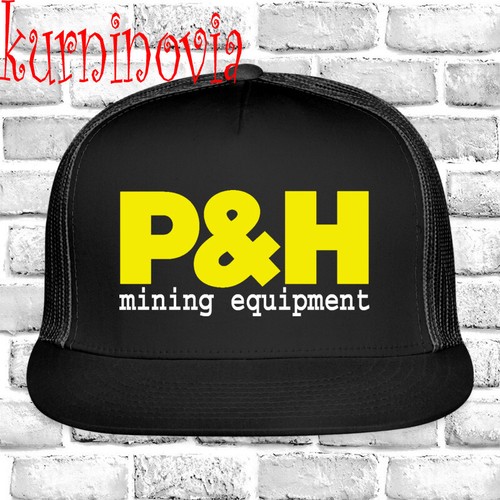 P&H Mining Equipment Black Trucker Hat Cap Adult Size - Picture 1 of 5
