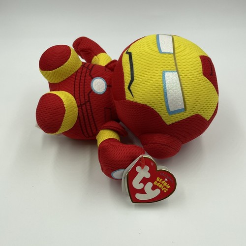 Iron Man Marvel TY Original Beanie Babies 2016 6" Plush Toy Collectible - Picture 3 of 9