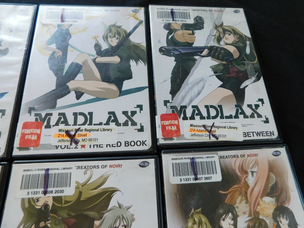 Madlax Anime DVDs Lot Vol. 1-7 Ex-library ADV Films English