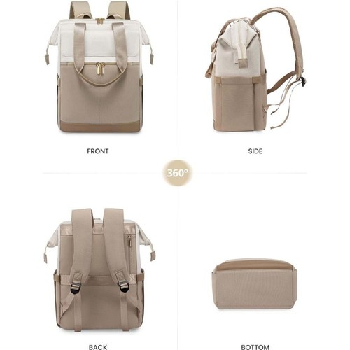 Large Capacity Laptop Bag with Storage Bag Computer Bag Backpack for Women - Afbeelding 9 van 11