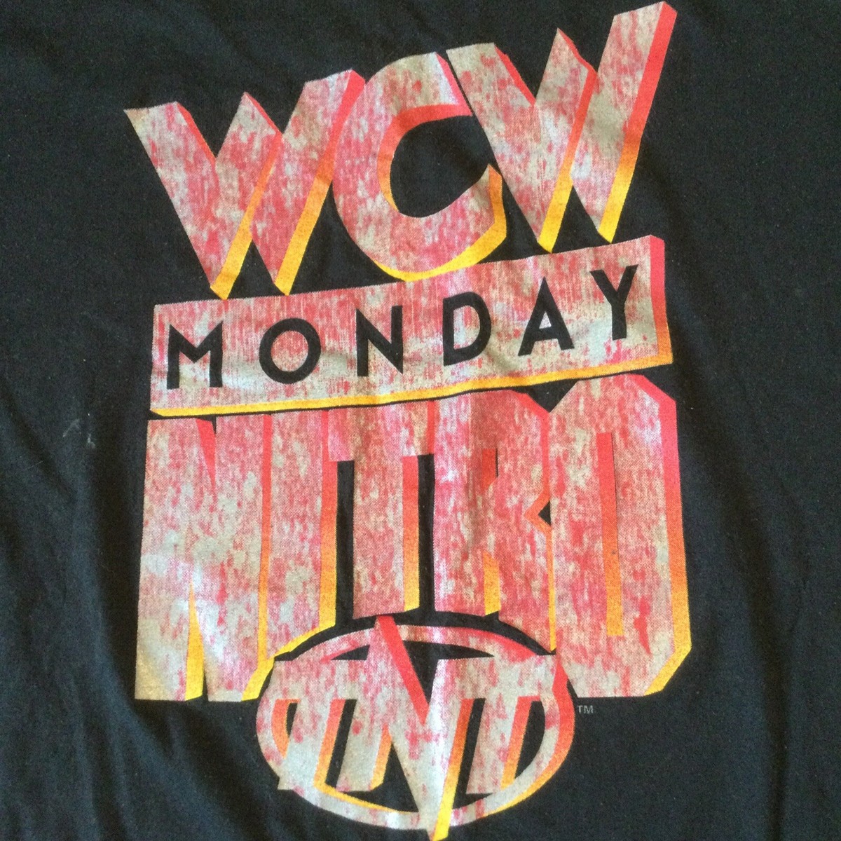 トップス 90s WCW MONDAY NITRO TV TOUR T shirts Vintage 90s WCW Monday Nitro t shirt XL World Championship