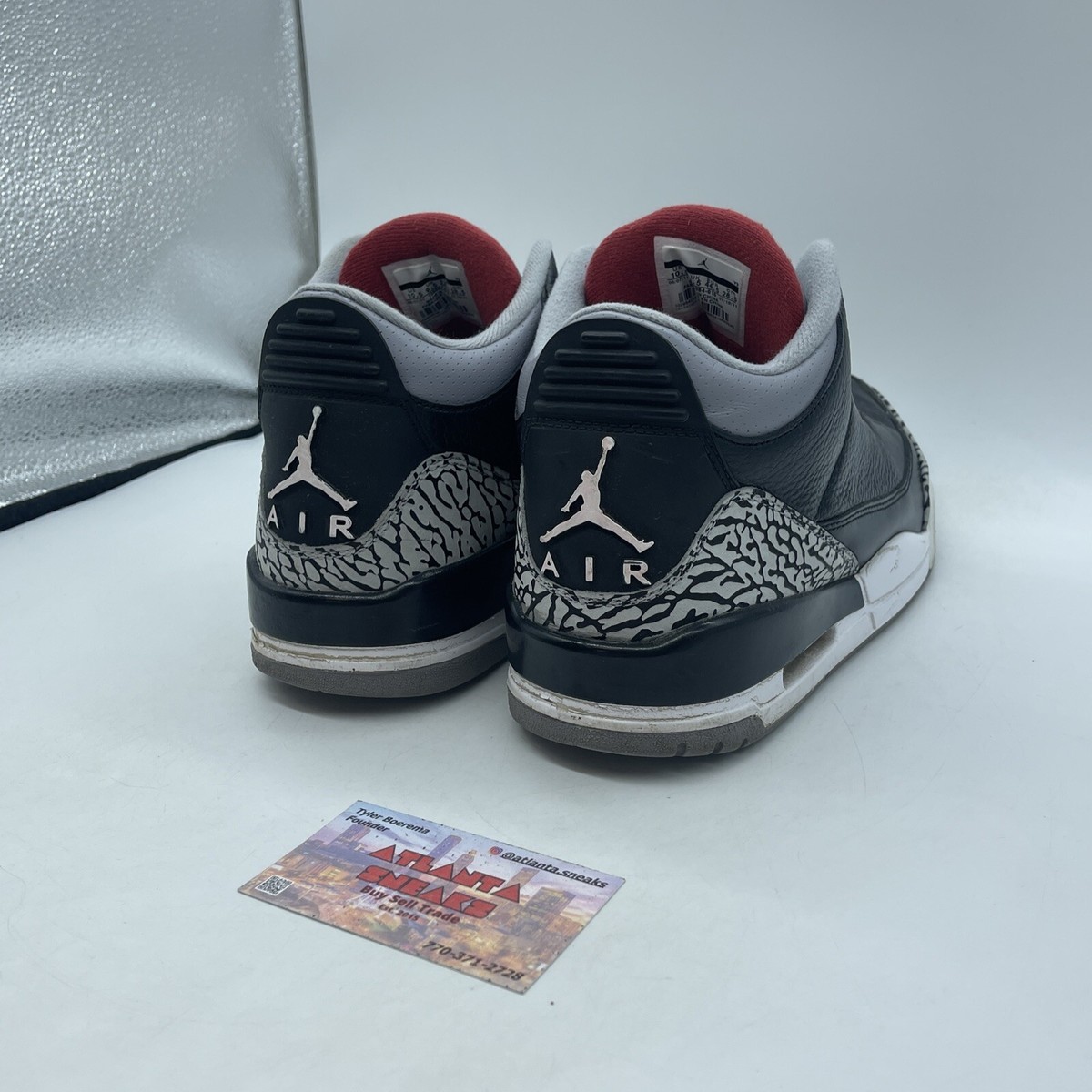 Size 10 - Jordan 3 Retro release Grey Suede Black Leather