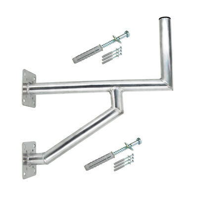 PremiumX Sat Schüssel Wandhalterung 60cm ALU Wandhalter Wandplatte Schrauben